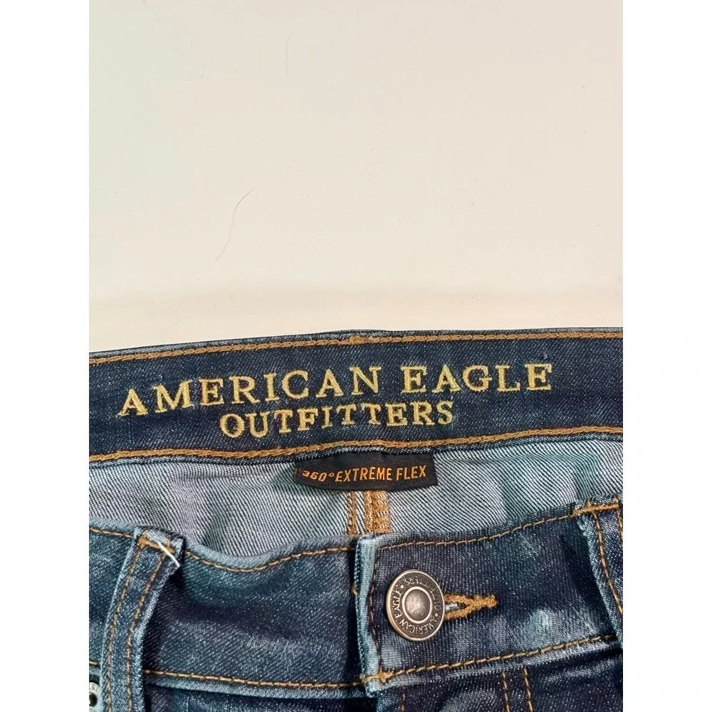 American Eagle Slim Taper Jeans Mens 33x30 Dark Wash 360 Extreme Flex Denim